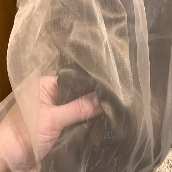 Ryu Women’s Brown Cream Strapless Lined Lace Evening Formal Bandeau Dress Size S - Picture 10 of 13